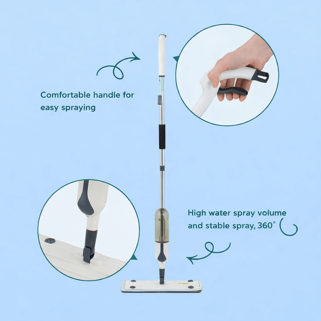 HomeVibe™ SwiftSpray Mop + 2 Free Washable Pads