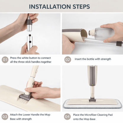 HomeVibe™ SwiftSpray Mop + 2 Free Washable Pads